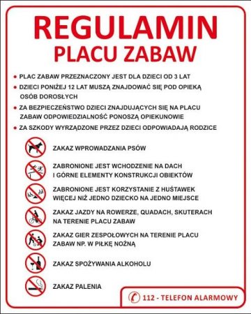 tablica z regulaminem placu zabaw.1